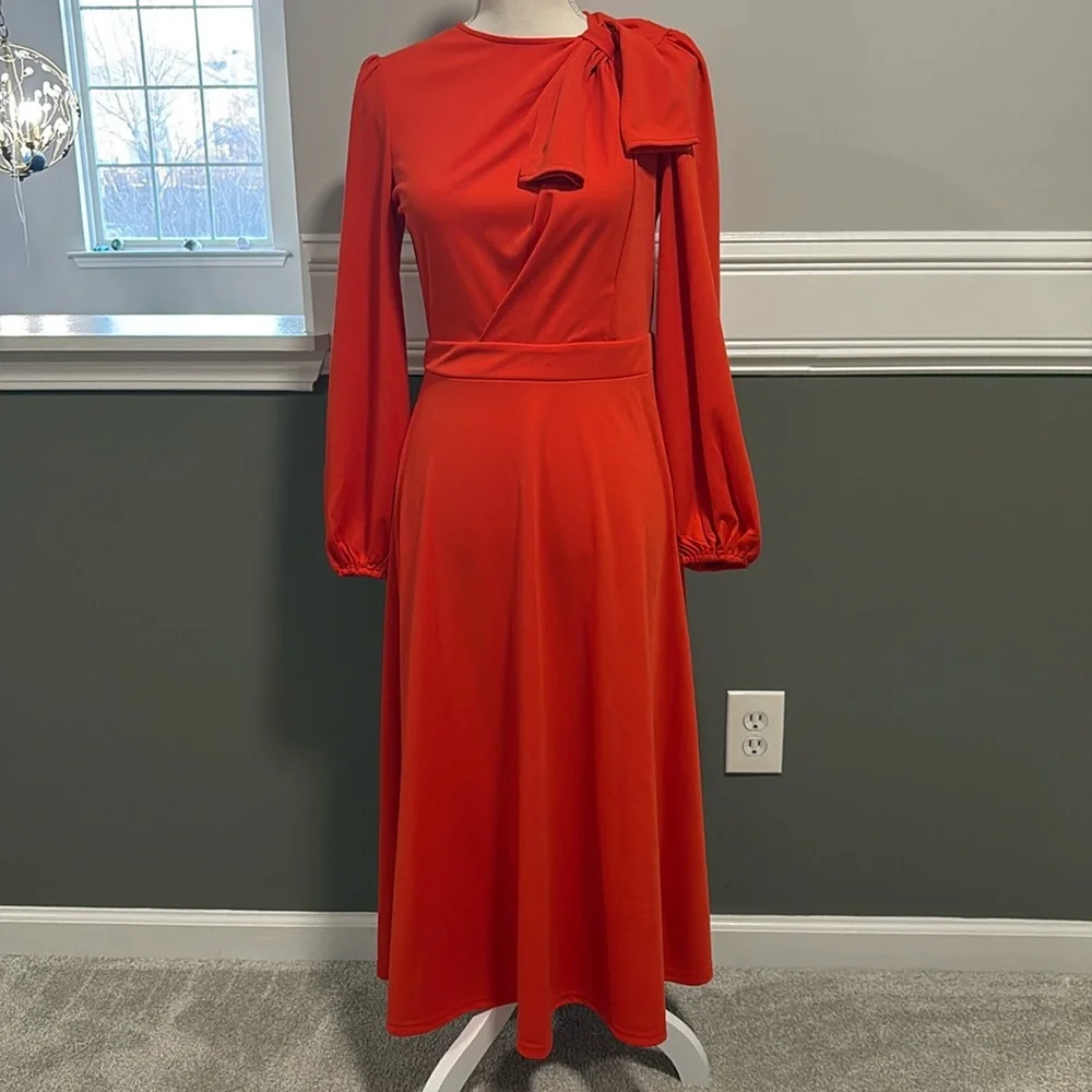 Classic Orange Dress - Picture 3 of 3